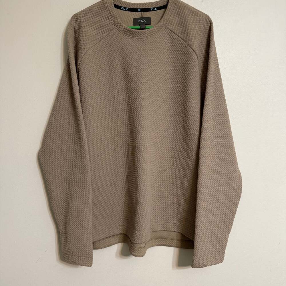 FLX‎ Beige Men's Crew Neck Sweatshirt Pullover